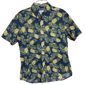 Goodfellow Short Sleeve‎ Button Down Pineapple Hawaiian Shirt L (2588)